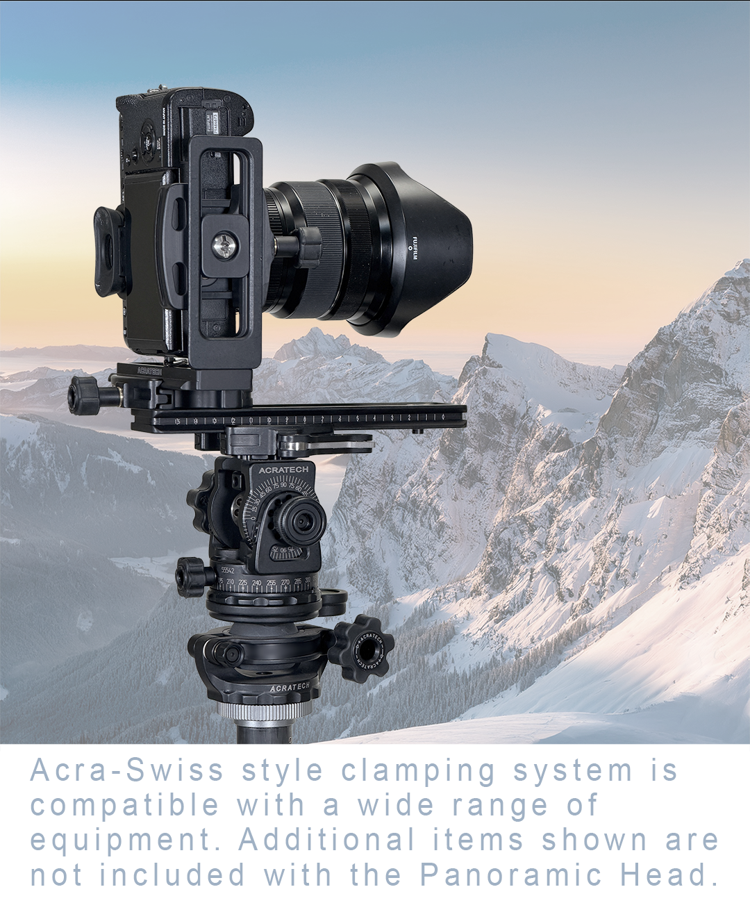 Long lens wildlife photography with panoramic head in the Alps