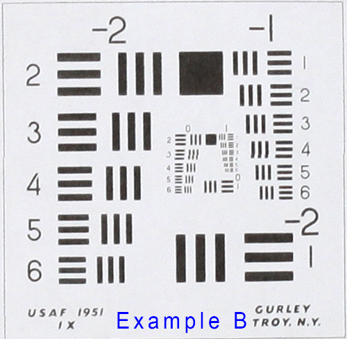 1951 Air Force Resolution Chart 70-200 Lens