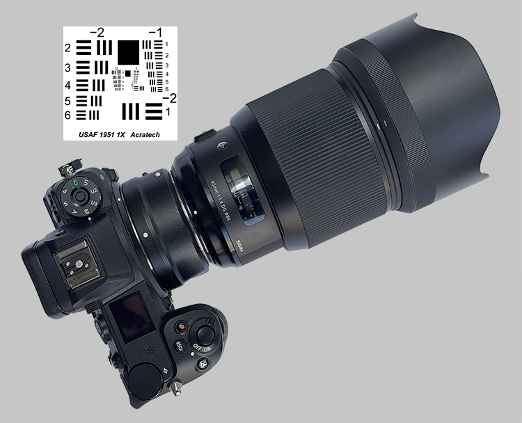 Lens Testing 1951 USAF Resolution Chart